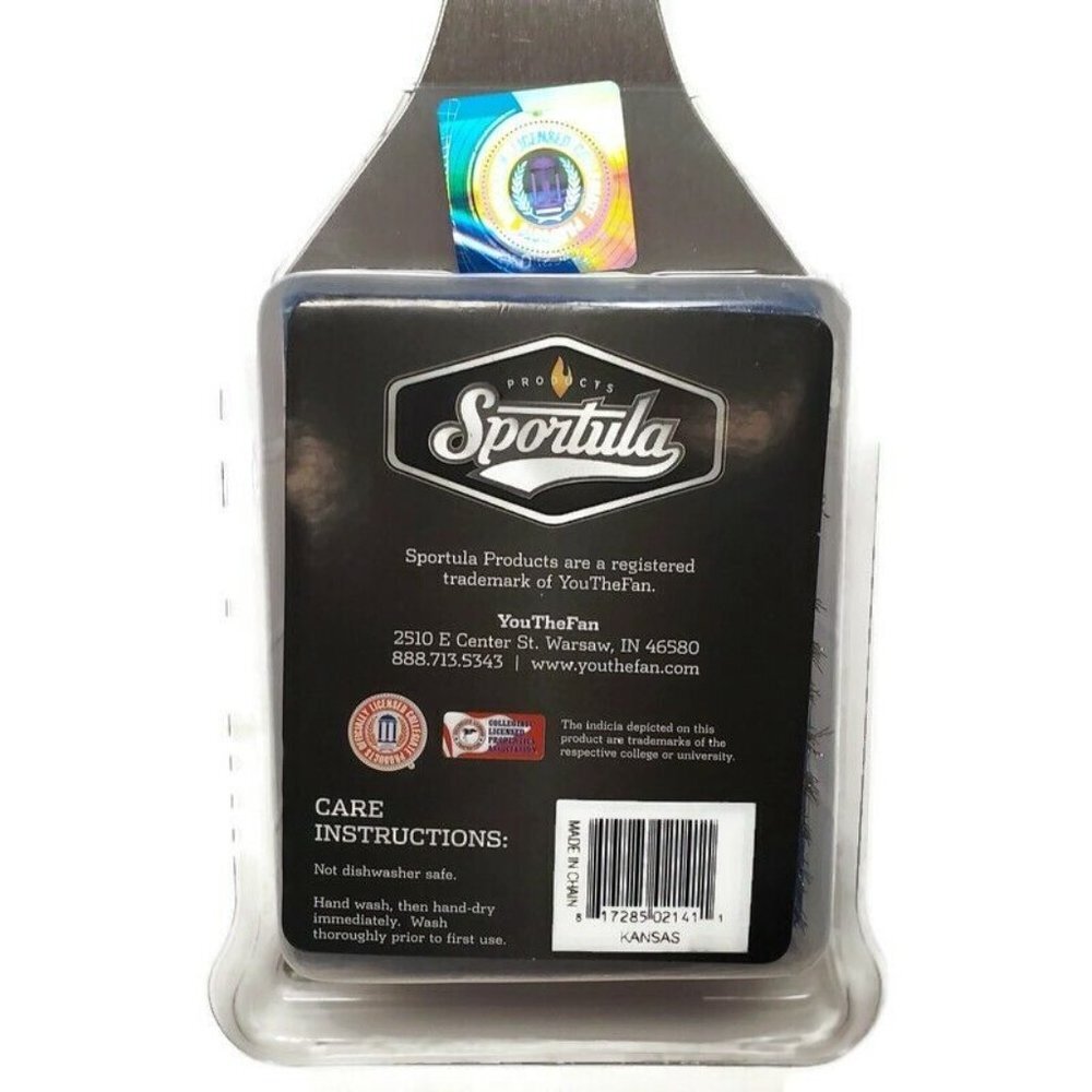 NCAA Kansas Jayhawks The Sportula Grilling Bottle Opener Bristle Brush Spatula - Picture 7 of 8